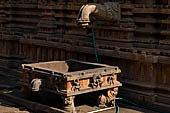 The great Chola temples of Tamil Nadu - The Brihadishwara Temple of Thanjavur. The spout that drains the water used for bathing the deity.